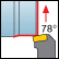Außen, tangential, plan, 78° Einstellwinkel
