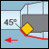 Innen, 90° quadratisch, 45° Einstellwinkel
