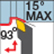Außen 70° Diamant, 93° Einstellwinkel