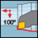Innen 75° rhombisch 100° Einstellwinkel