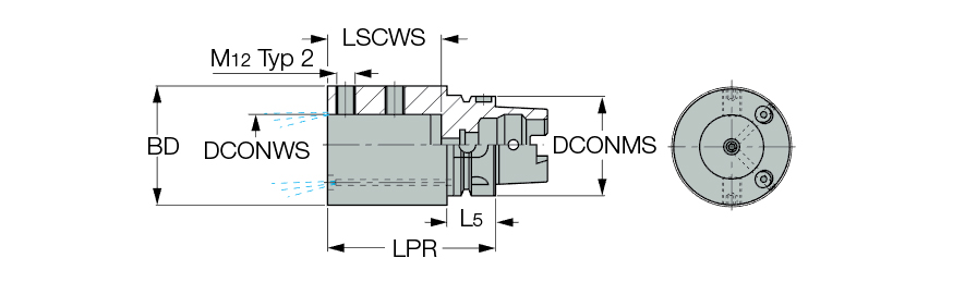 HSK A63WH-ABB 1-1/2